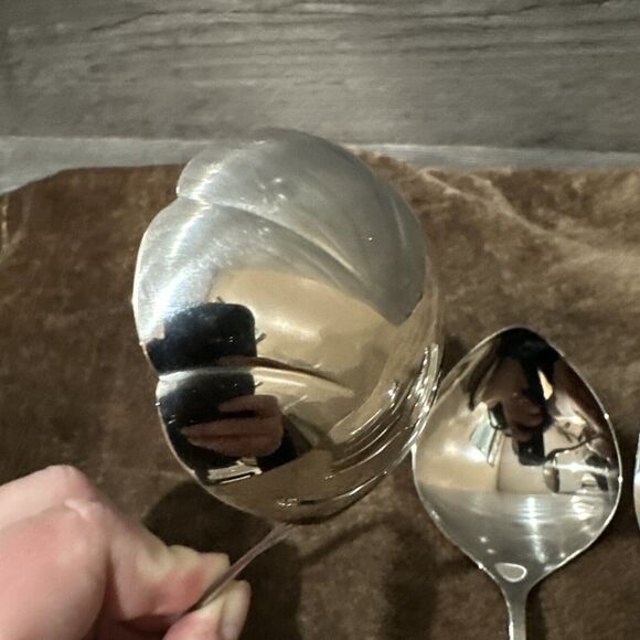 7pc Serving Set Fork Casserole Pierced Oneida Community VINLAND Stainless - Picture 8 of 10